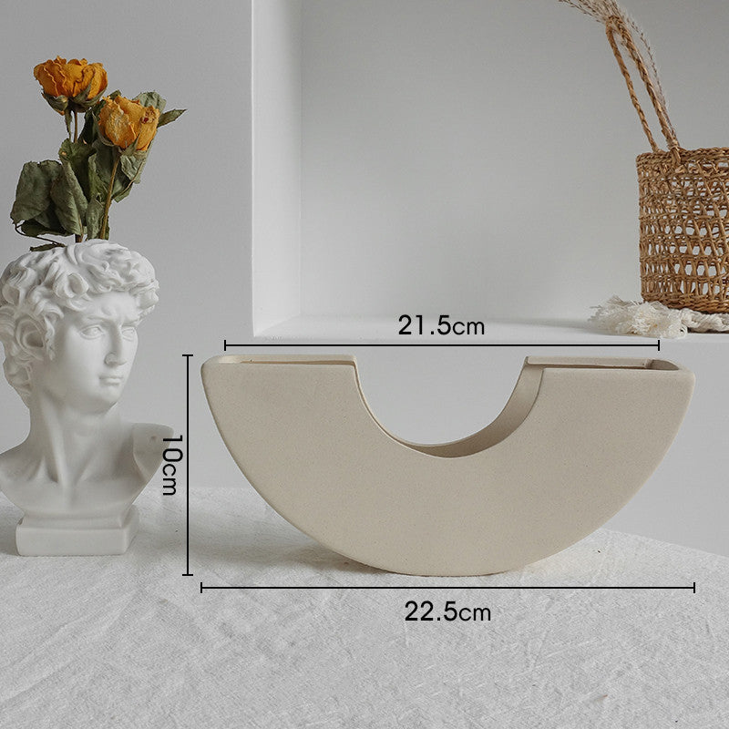 Simplicity Ceramic Vase Dry Flower Arrangement Home Decoration