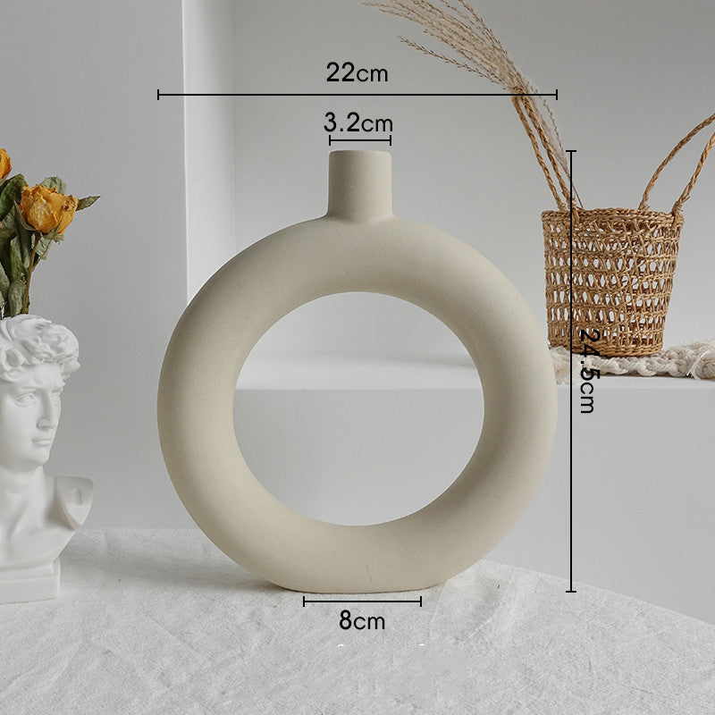 Simplicity Ceramic Vase Dry Flower Arrangement Home Decoration